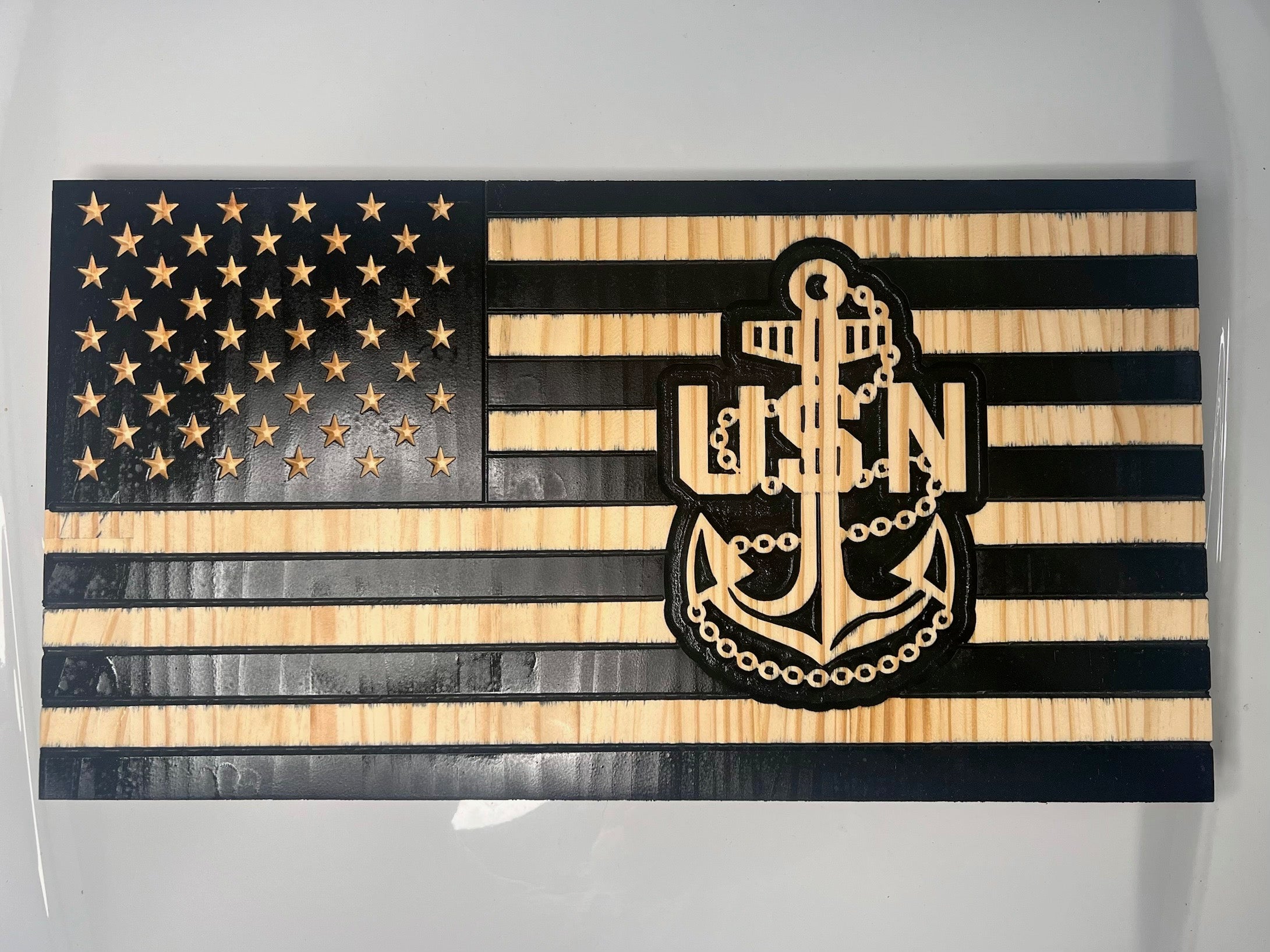Custom 13x24 Flag Wall Art – Handmade Wooden Decor