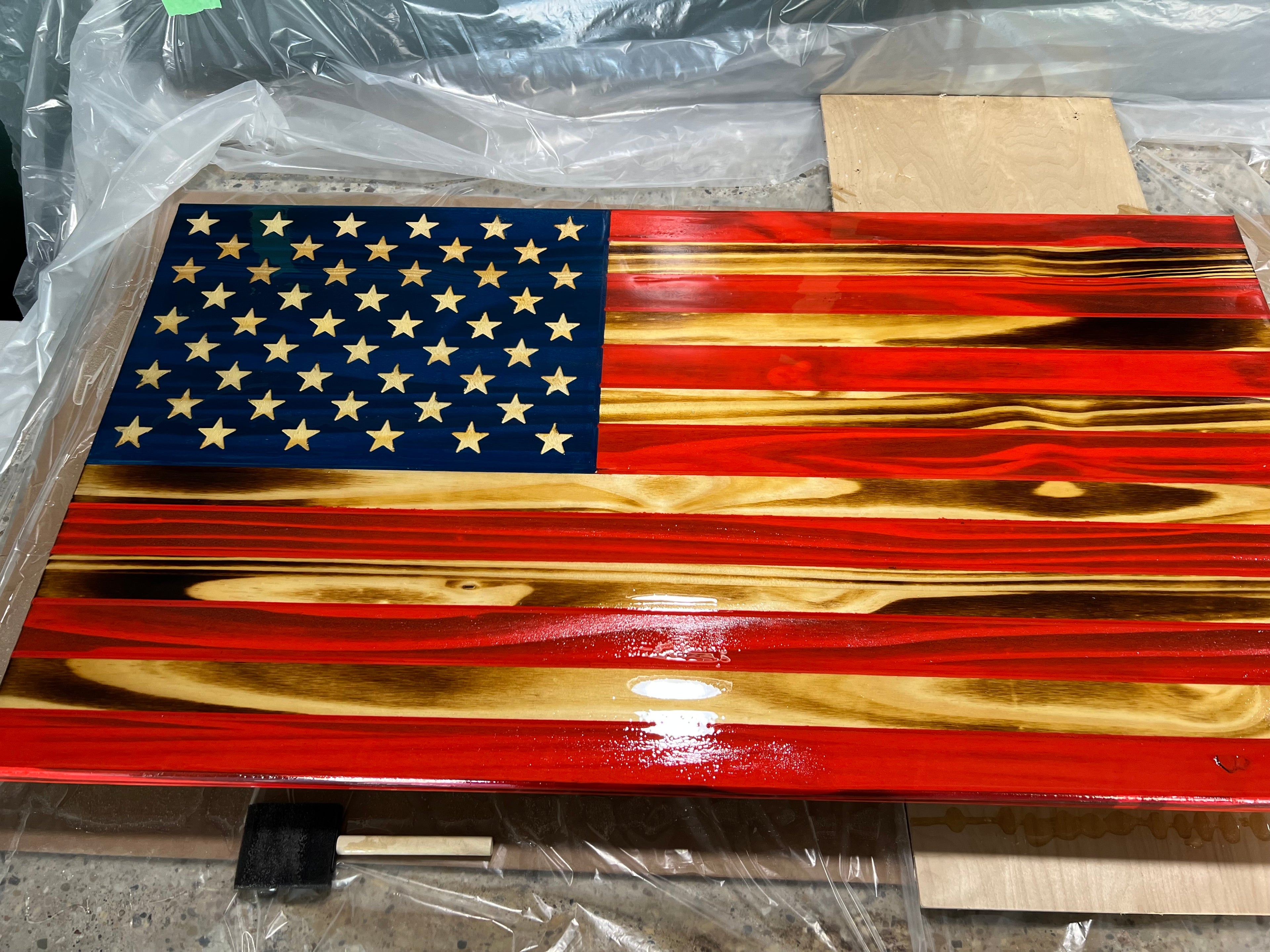 Custom 13x24 Flag Wall Art – Handmade Wooden Decor