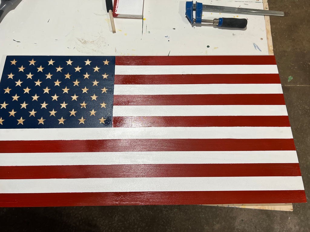 Custom 13x24 Flag Wall Art – Handmade Wooden Decor