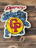 Custom Athlete Wood Sign with School Logo | Personalized Sports Team Gift